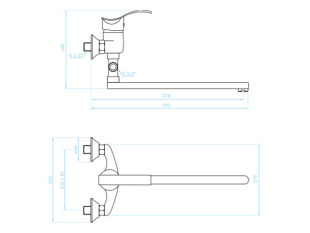 Badewannenarmatur in Chrom ARGOX Badarmatur Wannenbatterie