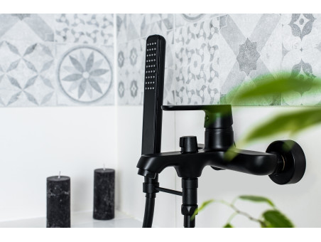 Badewannenarmatur in Schwarz DIMA Badarmatur Wannenbatterie
