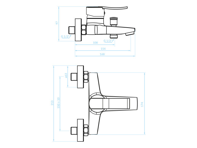 Badewannenarmatur in Chrom MADERA...