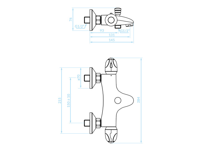 Badewannenarmatur in Chrom MER ROUGE...