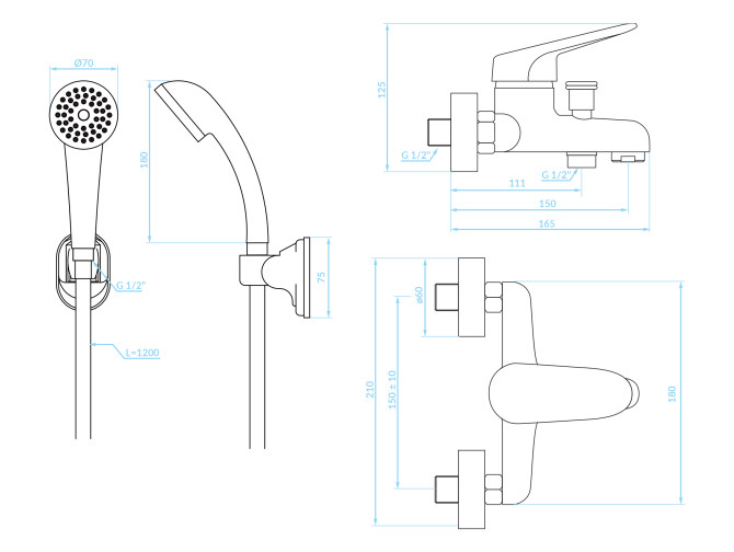 Badewannenarmatur in Chrom ORIS...