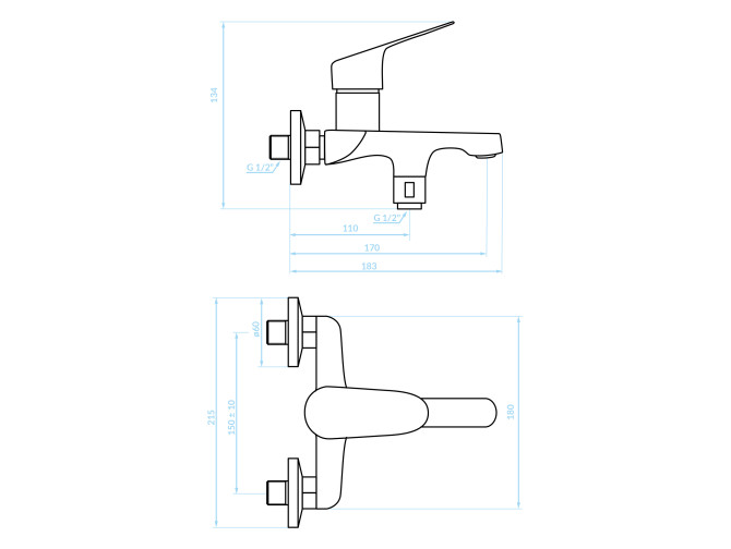 Badewannenarmatur in Chrom SAGRA... Badewannenarmatur in Chrom SAGRA...