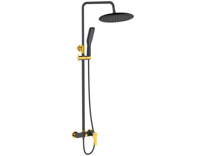 Dusch-Set in Schwarz-Gold ALANIS Duschsäule