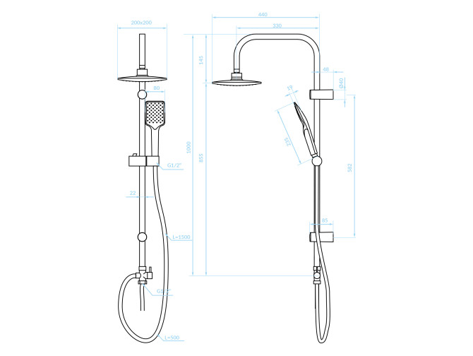 Regendusche in Chrom LIMOS... Regendusche in Chrom LIMOS...