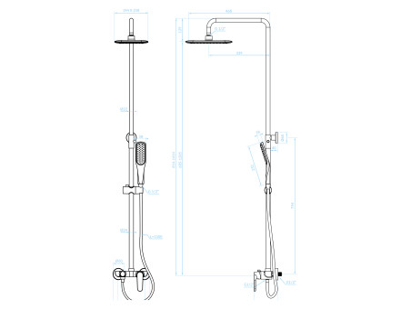 Dusch-Set in Schwarz DIMA Duschsäule