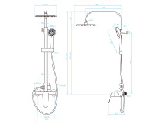 Dusch-Set in Schwarz SAGRA... 2