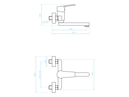 Waschtischarmatur in Chrom BORGO Badarmatur Waschtischbatterie