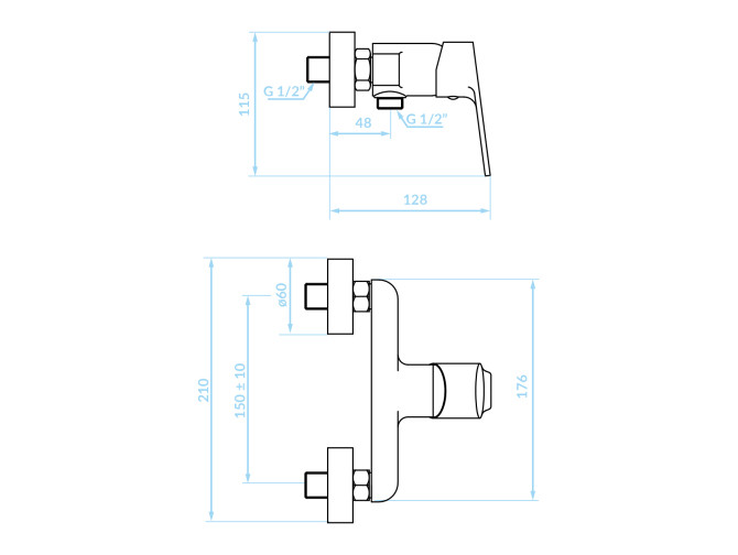 Brausearmatur in Chrom BORGO... Brausearmatur in Chrom BORGO...