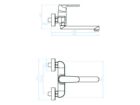 Waschtischarmatur in Weiß DIMA Badarmatur Waschtischbatterie