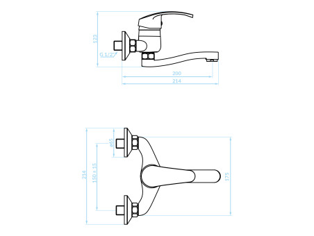 Waschtischarmatur in Weiß KAKADU Badarmatur Waschtischbatterie