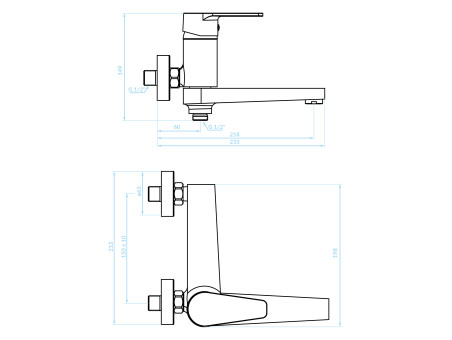 Waschtischarmatur in Chrom LUGA Badarmatur Waschtischbatterie