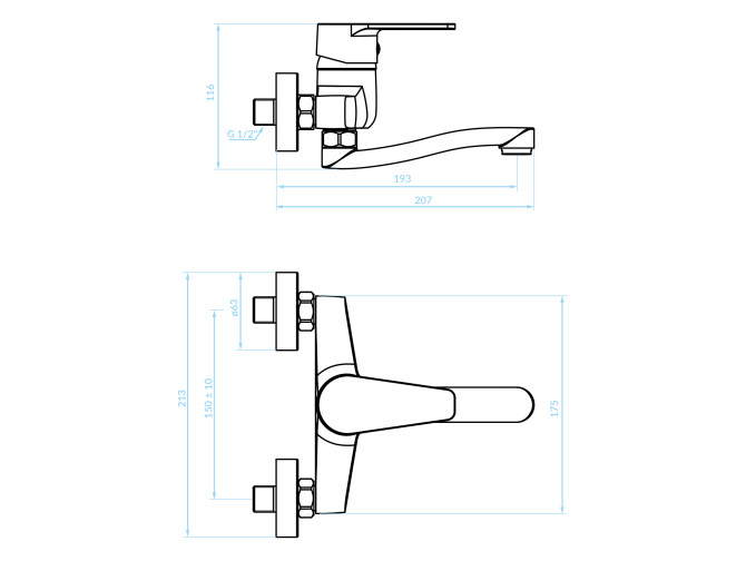 Waschtischarmatur in Chrom LUGA...