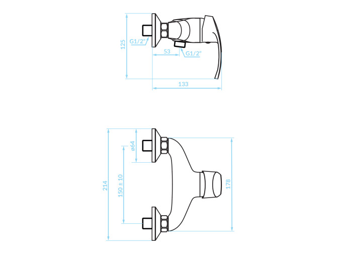 Brausearmatur in Weiß KAKADU... Brausearmatur in Weiß KAKADU...