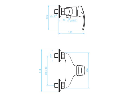 Brausearmatur in Weiß KAKADU Badarmatur Duschbatterie