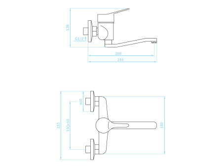 Waschtischarmatur in Chrom TIBI Badarmatur Waschtischbatterie