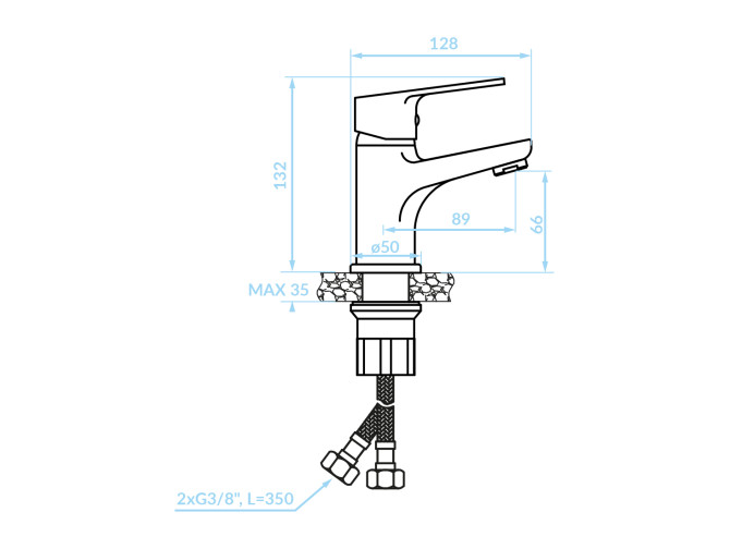 Waschtischarmatur in Chrom BORGO... Waschtischarmatur in Chrom BORGO...