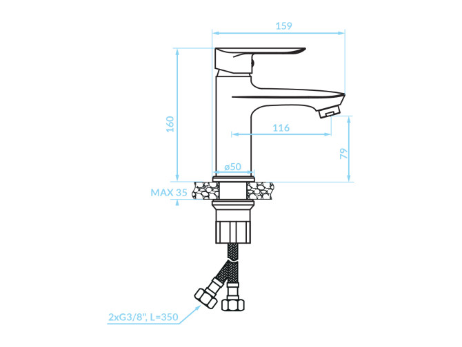 Waschtischarmatur in Chrom CENTO... Waschtischarmatur in Chrom CENTO...