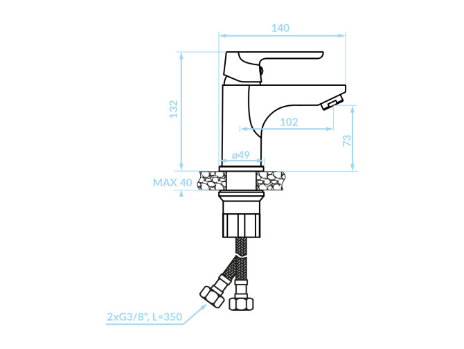 Waschtischarmatur in Schwarz DIMA... Waschtischarmatur in Schwarz DIMA...