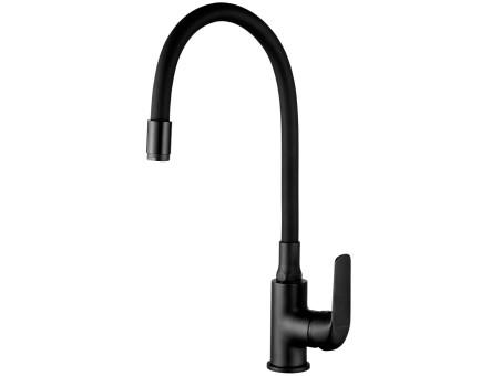 Küchenarmatur in Schwarz ELZA Wasserhahn Küchenmischer mit flexiblen Auslauf