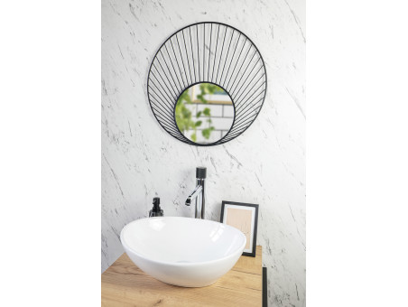 Waschtischarmatur in Chrom-Schwarz PEROS Hoch Wasserhahn Mischbatterie + Click-Clack