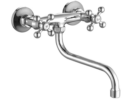 Küchenarmatur in Chrom STILO Wandmontage Wasserhahn Küchenmischer