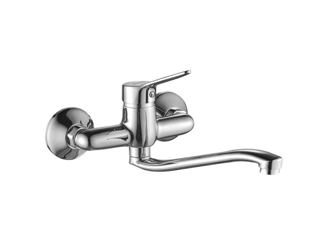 Küchenarmatur in Chrom TIBI Wandmontage Wasserhahn Küchenmischer