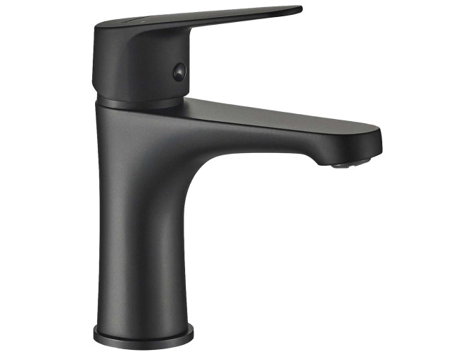 Waschtischarmatur in Schwarz SAGRA Kleine Wasserhahn Mischbatterie + Click-Clack