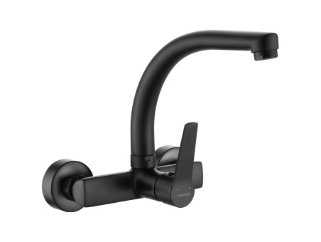 Küchenarmatur in Schwarz VILAVA Wandmontage Wasserhahn Küchenmischer