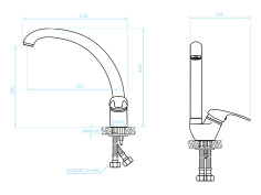 Küchenarmatur in Beige INGA... 2
