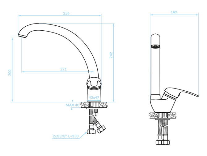 Küchenarmatur in Beige INGA... Küchenarmatur in Beige INGA...