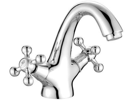 Waschtischarmatur in Chrom STILO Kleine Wasserhahn Mischbatterie + Click-Clack