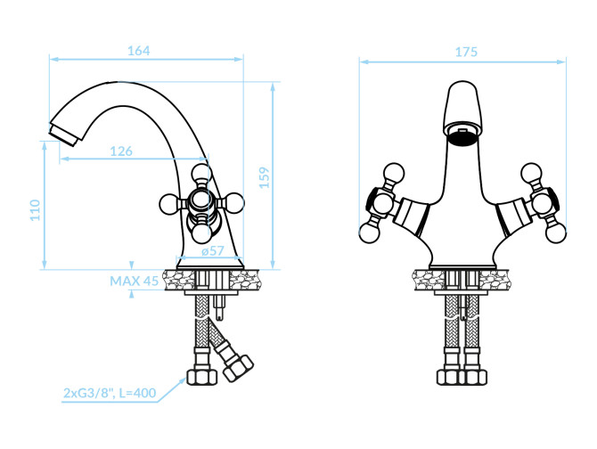 Waschtischarmatur in Chrom STILO... Waschtischarmatur in Chrom STILO...