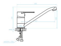 Küchenarmatur in Chrom LUGA... 2