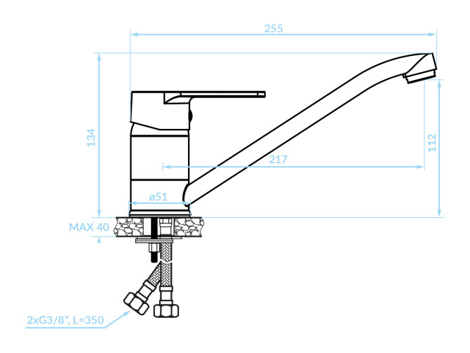 Küchenarmatur in Chrom LUGA... Küchenarmatur in Chrom LUGA...