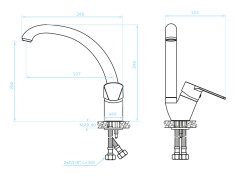 Küchenarmatur in Chrom LUGA... 2