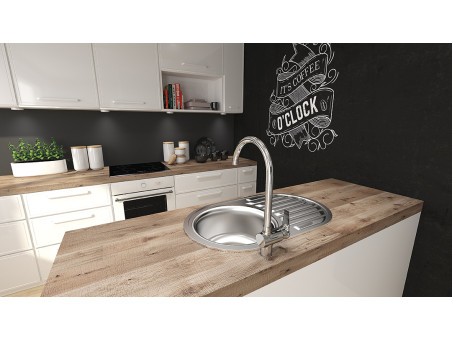 Küchenarmatur in Chrom LUGA  Wasserhahn Küchenmischer