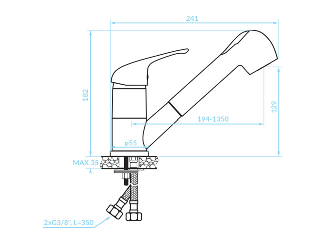 Küchenarmatur in Chrom ROSSO... Küchenarmatur in Chrom ROSSO...