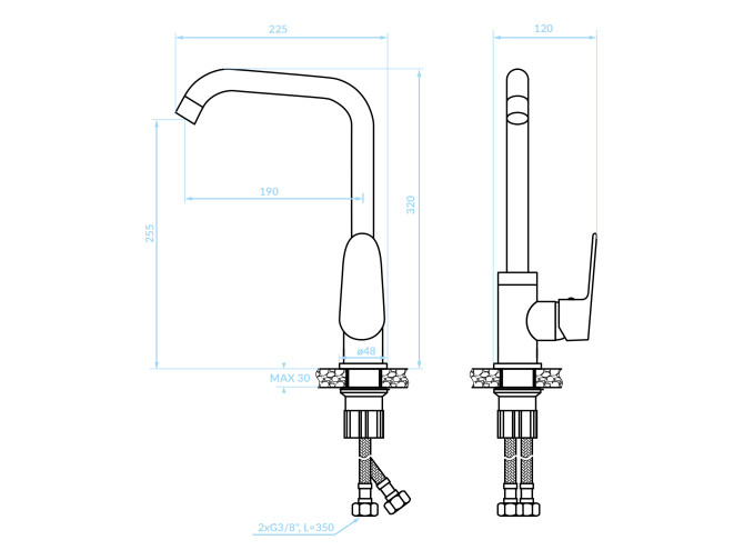 Küchenarmatur in Schwarz SAGRA... Küchenarmatur in Schwarz SAGRA...