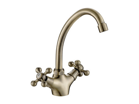 Küchenarmatur in Antik Messing STILO  Wasserhahn Küchenmischer