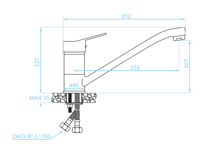 Küchenarmatur in Chrom TIBI... Küchenarmatur in Chrom TIBI...