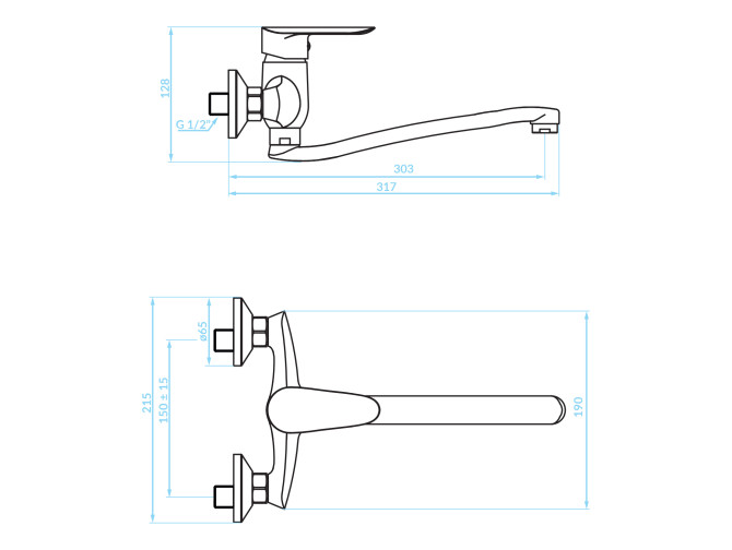 Küchenarmatur in Chrom CENTO...
