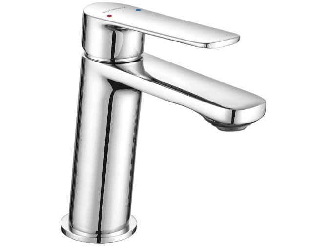 Waschtischarmatur in Chrom GAVA Kleine Wasserhahn Mischbatterie + Click-Clack