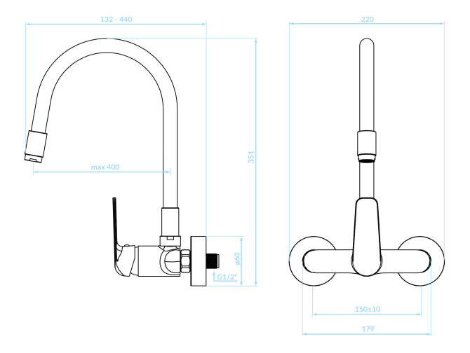 Küchenarmatur in Chrom-Schwarz ELZA... Küchenarmatur in Chrom-Schwarz ELZA...