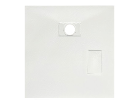 Duschwanne Viereck Vidar 80x80, Steinoptik | Ablaufgarnitur im SET !