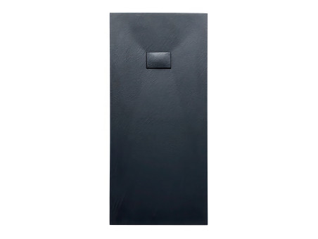 Duschwanne Rechteck Vidar 160x90 Schwarz, Steinoptik | Ablaufgarnitur im SET !
