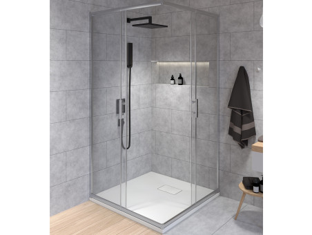 Duschkabine Viereck HELA 80x80 190 cm Transparent Glas