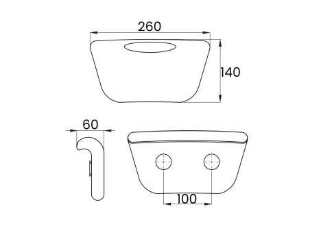 Kopfstütze KODI für Badewanne in Schwarz
