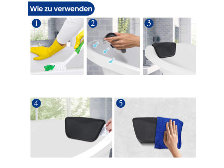 Kopfstütze KODI für Badewanne in Schwarz
