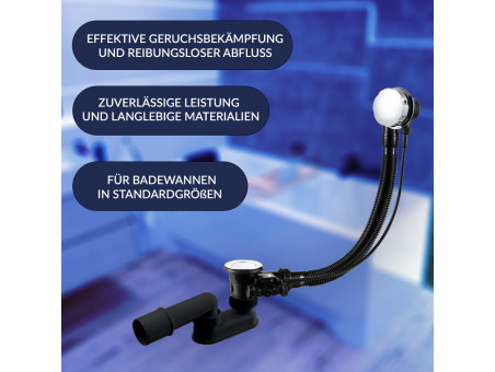 Automatisch Ablaufgarniture für Badewanne OLAF 65 cm