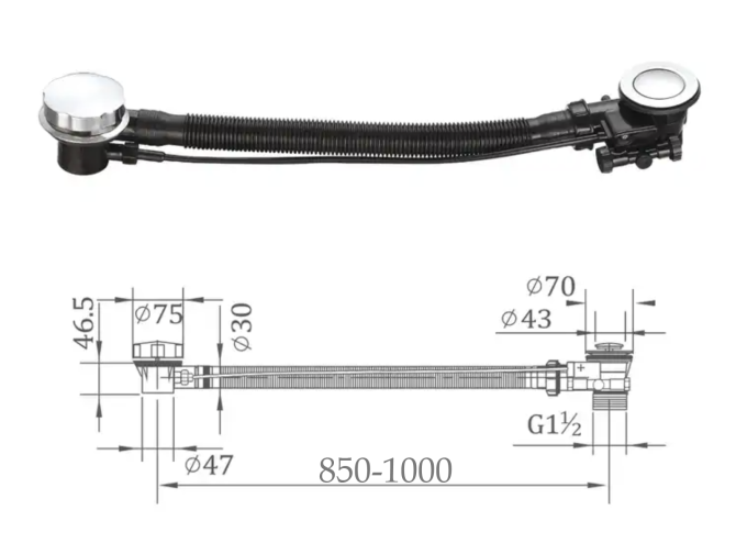 Automatischer Ablaufgarniture für... Automatischer Ablaufgarniture für...